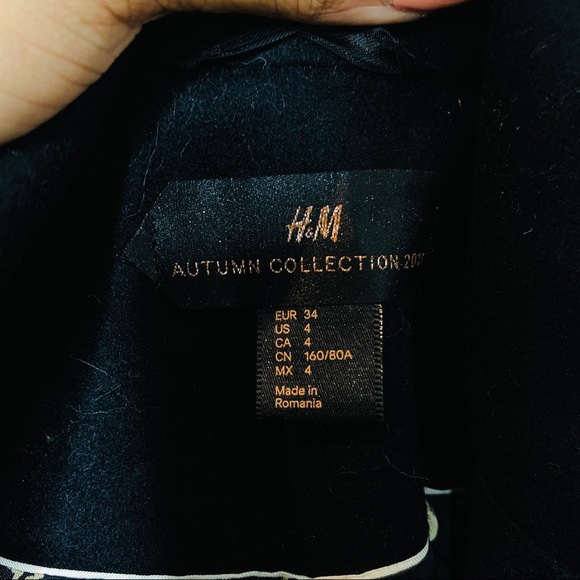 H&M Autumn Exclusive Collection Structured Pea Coat Size 4 - Picture 5 of 9
